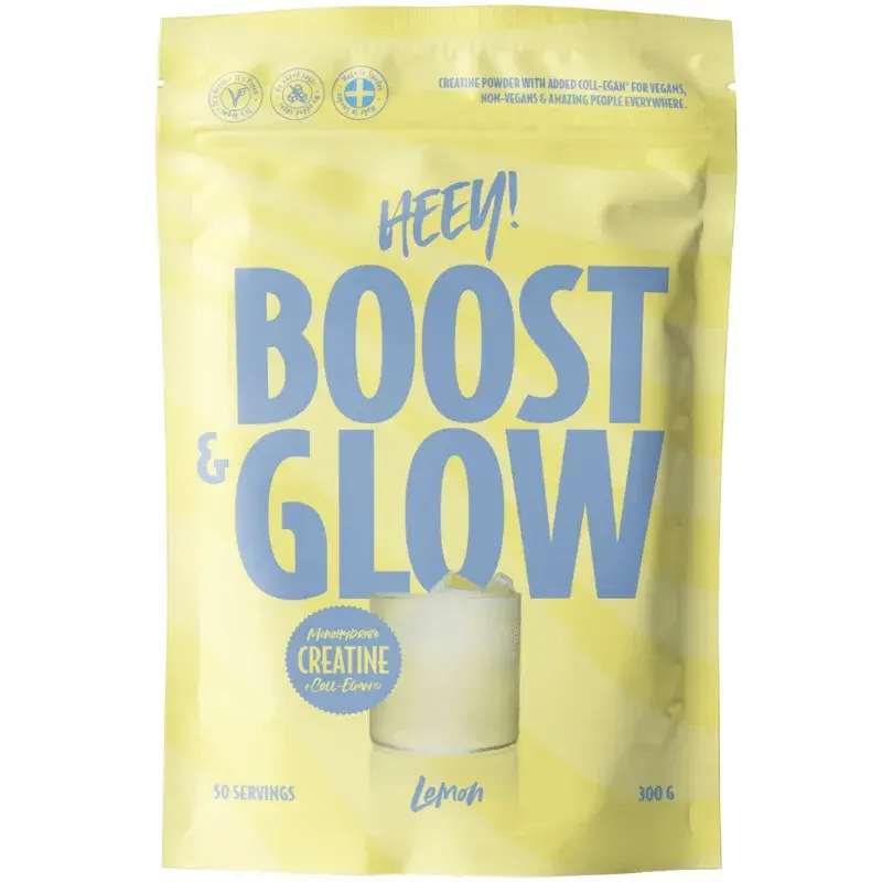 Heey! Boost & Glow Creatine + Vegan Collagen Lemon (300 g) produktbilde
